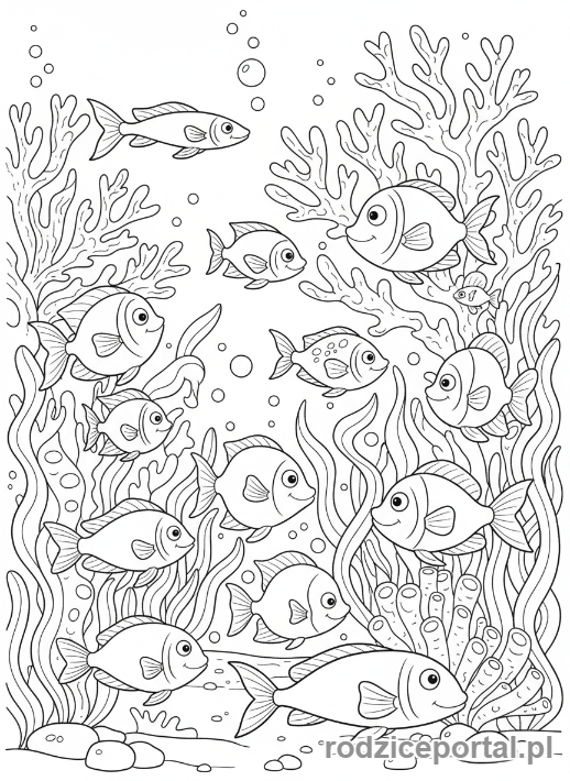 Kolorowanka Doodle - Podwodny świat