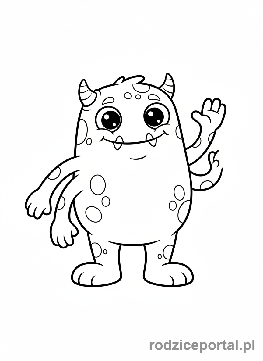 Kolorowanka Doodle - Uroczy potwór
