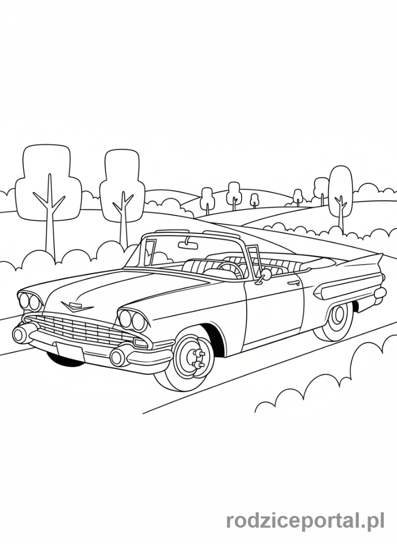 Kolorowanka Dorysuj Brakujący Element - Auto bez koła