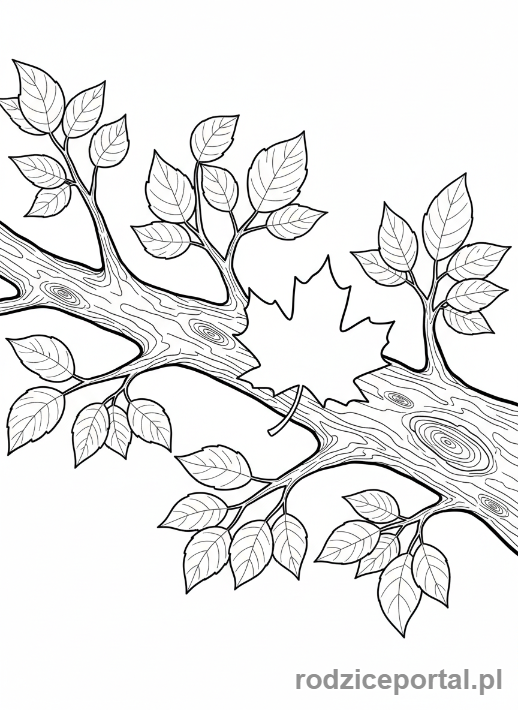 Kolorowanka Dorysuj Brakujący Element - Drzewo bez liści