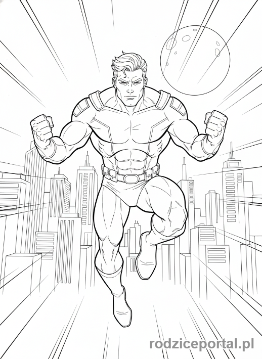 Kolorowanka Dorysuj Brakujący Element - Superbohater bez peleryny