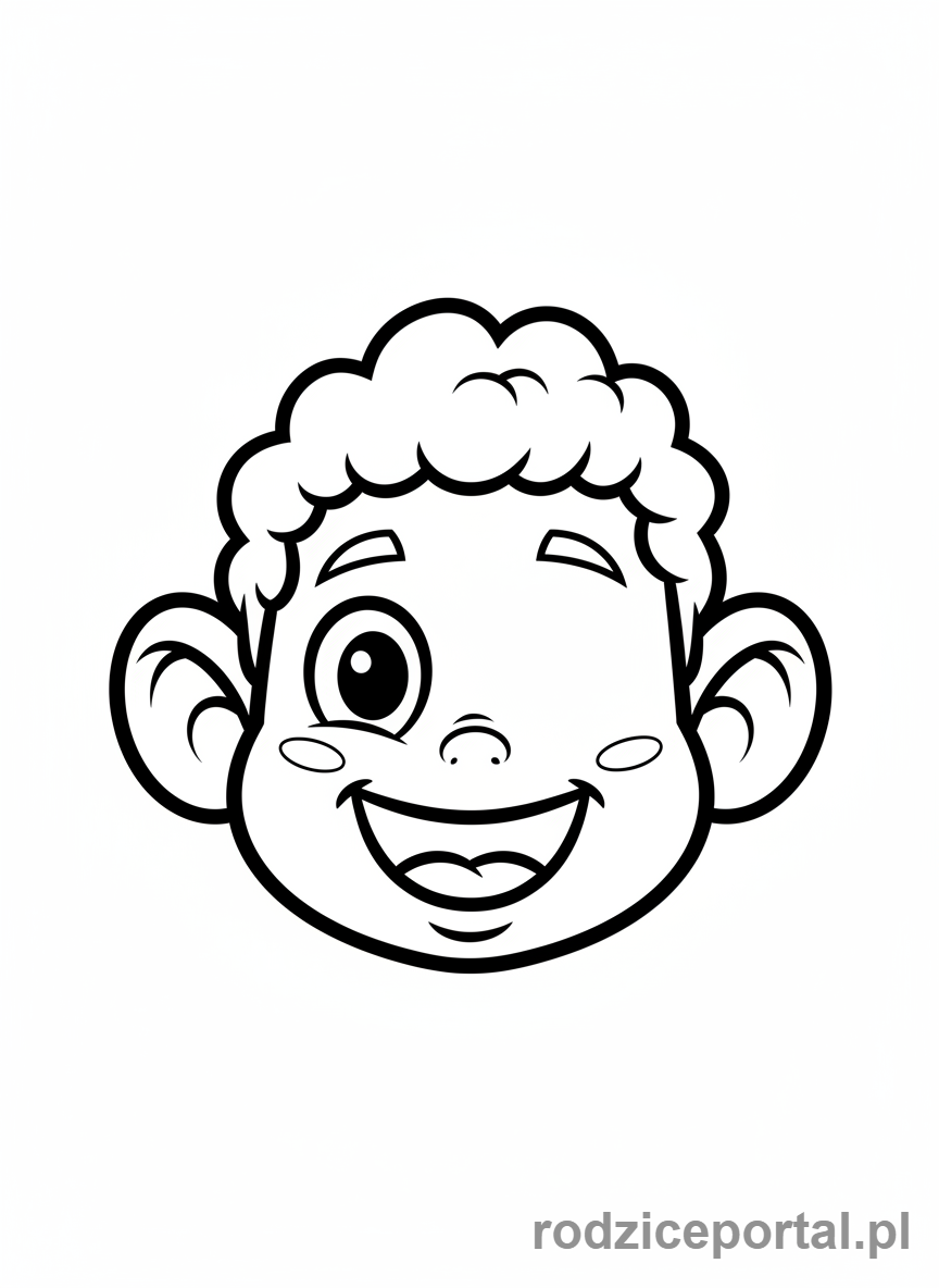 Kolorowanka Dorysuj Brakujący Element - Twarz bez oka