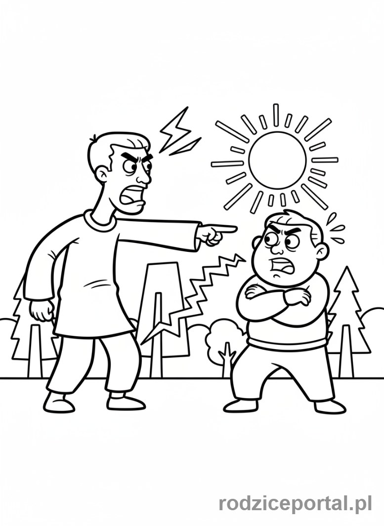 Kolorowanka Drama - Konflikt dwojga ludzi