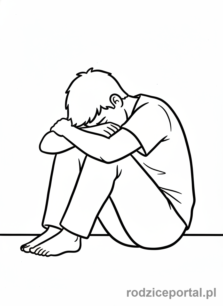 Kolorowanka Drama - Osoba w rozpaczy