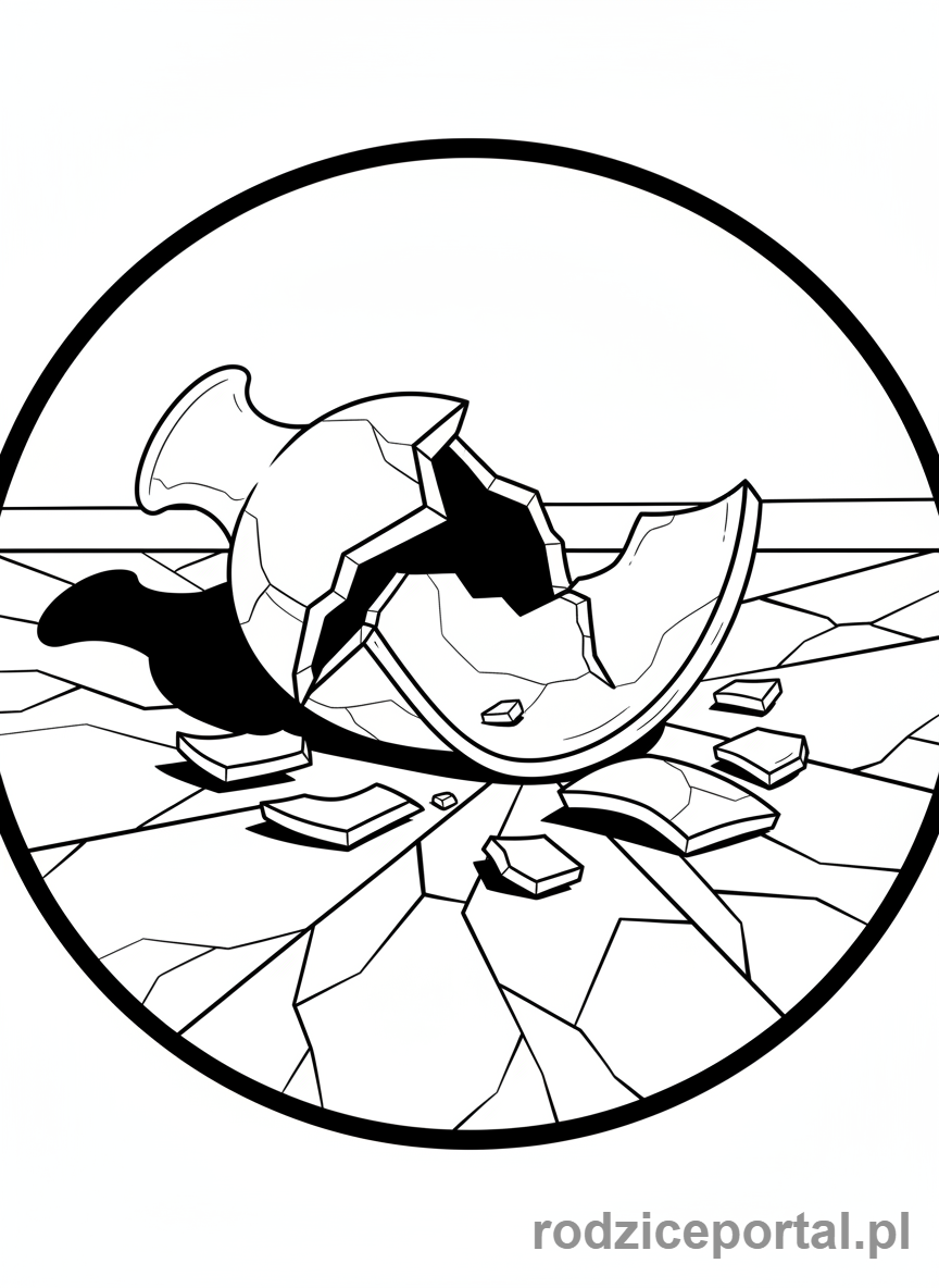 Kolorowanka Drama - Stłuczona waza, symbol