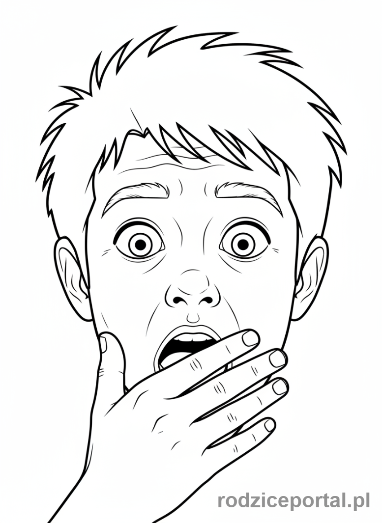 Kolorowanka Drama - Szokujące wieści, reakcja