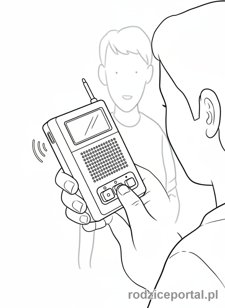 Kolorowanka Dziennikarz - Dziennikarz nagrywający rozmowę