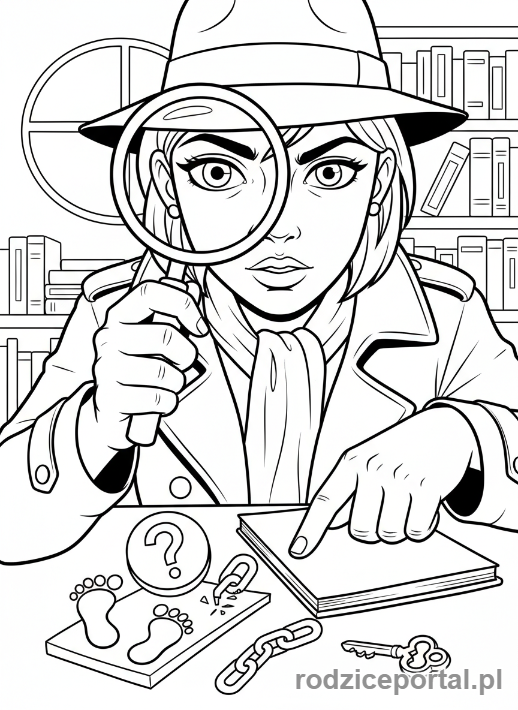 Kolorowanka Dziennikarz - Śledztwo detektywistyczne