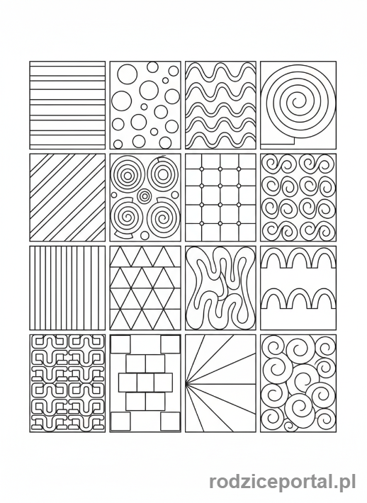 Kolorowanka Edukacja Wizualna - Powtarzalne_wzory
