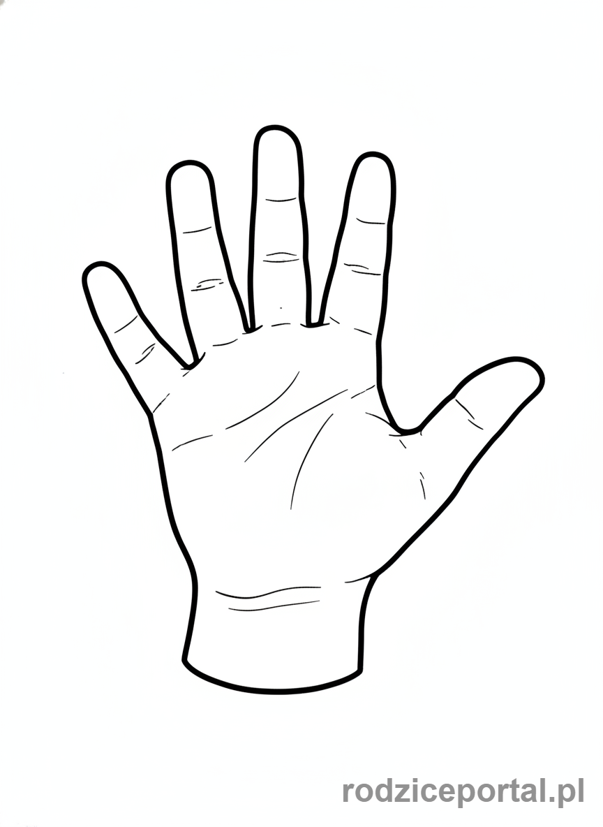 Kolorowanka Edukacyjne Pdf - Dłoń dziecka