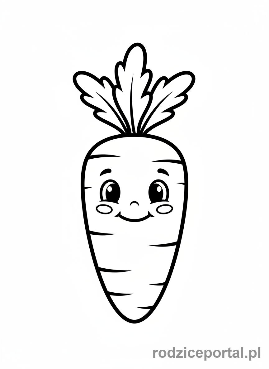 Kolorowanka Edukacyjne Pdf - Marchewka z liśćmi