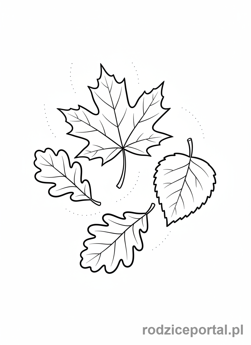 Kolorowanka Edukacyjne Pdf - Spadające liście jesieni