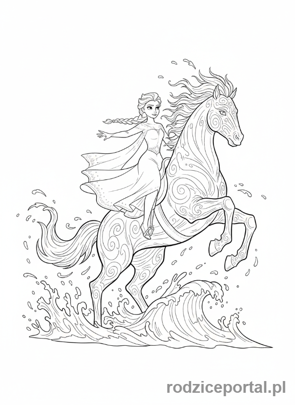 Kolorowanka Elsa - Elsa z ksieciem Nokk