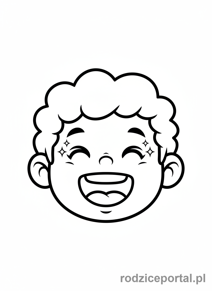 Kolorowanka Emocje Pdf - Radosny śmiech dziecka