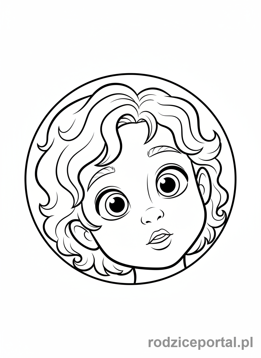 Kolorowanka Emocje Twarze - Ciekawa twarz dziecka