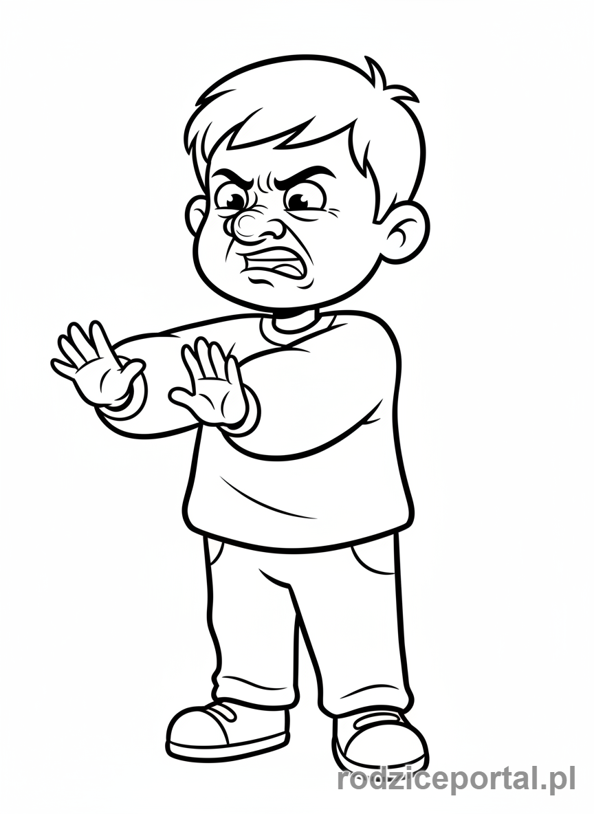 Kolorowanka Emocje Zerówka - Dziecko czujące wstręt