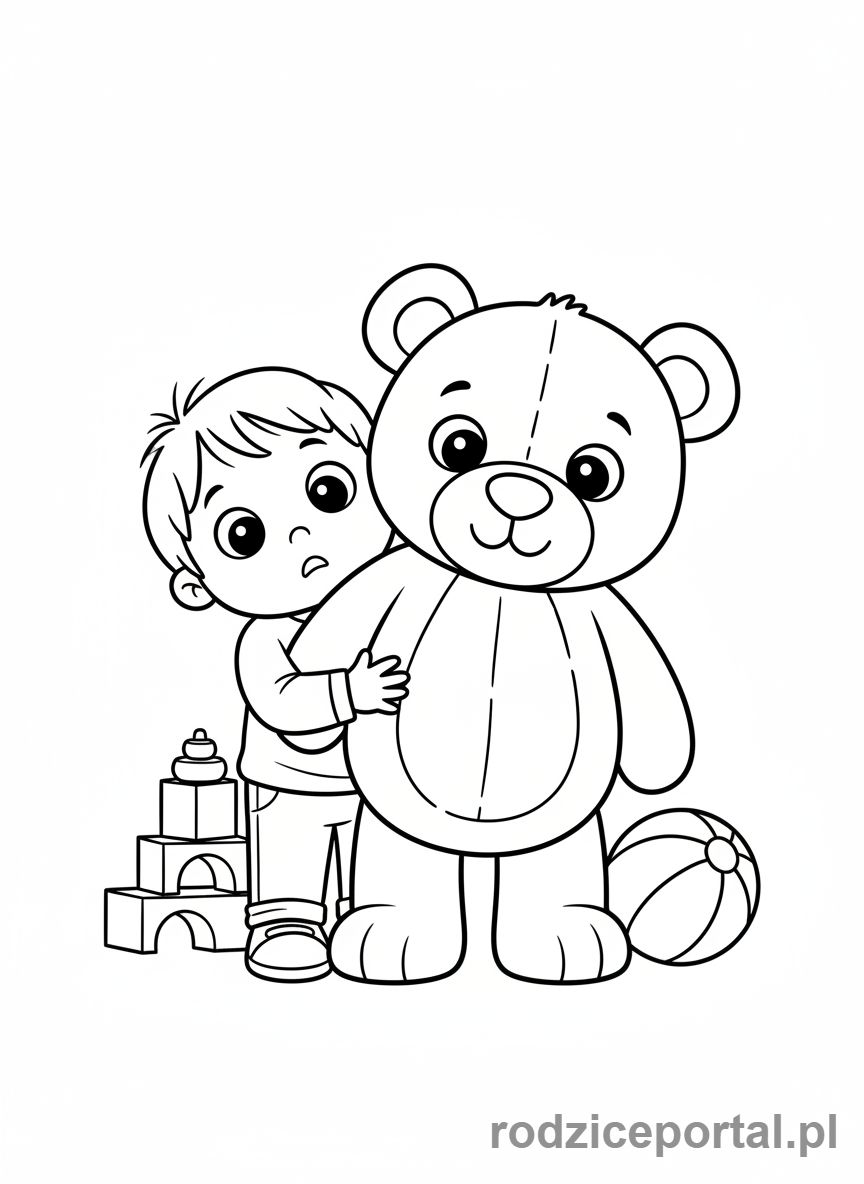 Kolorowanka Emocje Zerówka - Przestraszone dziecko chowa się