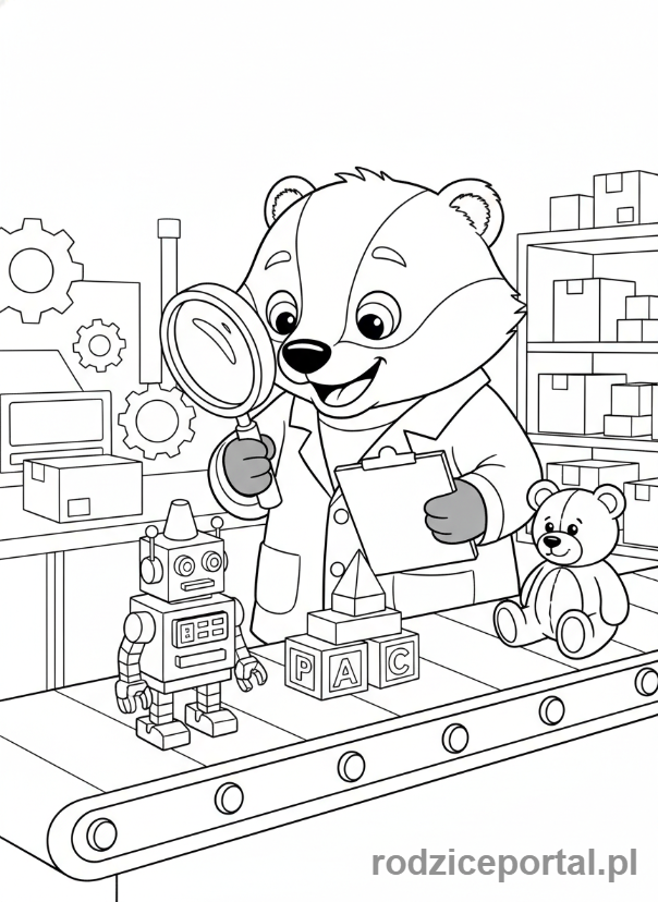 Kolorowanka Fabryka - Kontrola jakości