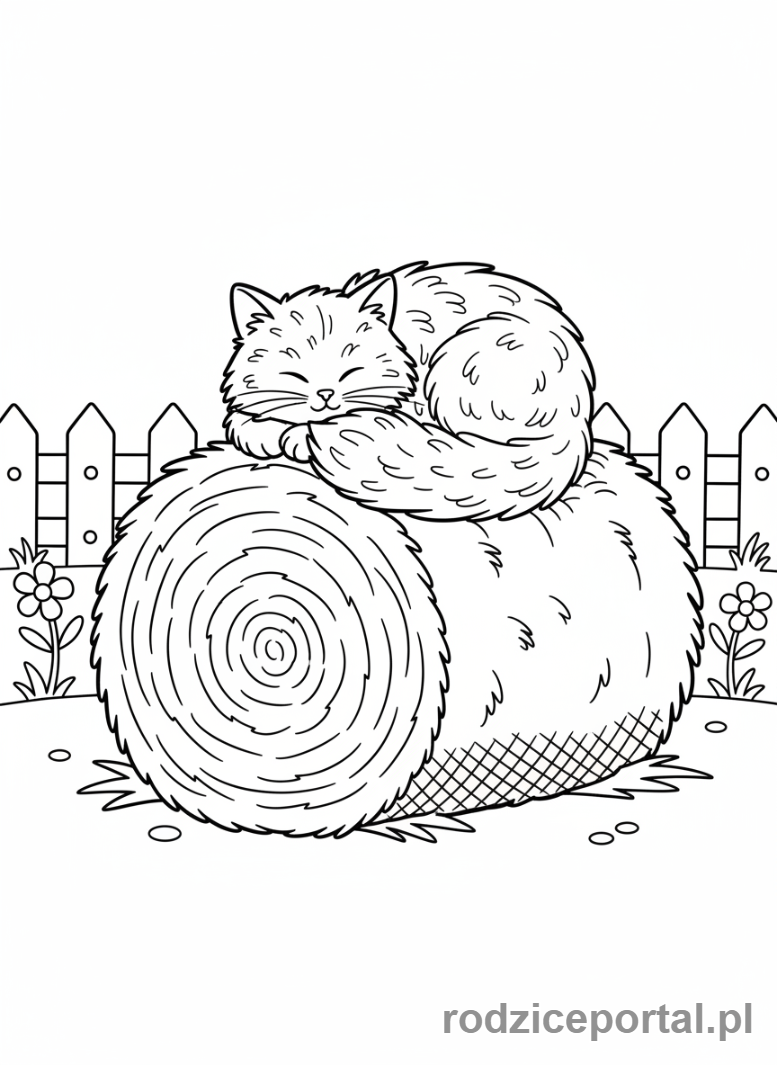 Kolorowanka Farma - Kot na farmie