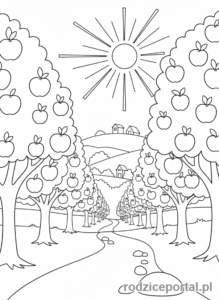 Kolorowanka Farma - Sad na farmie