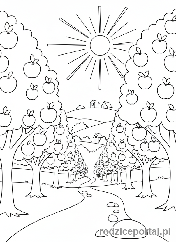 Kolorowanka Farma - Sad na farmie