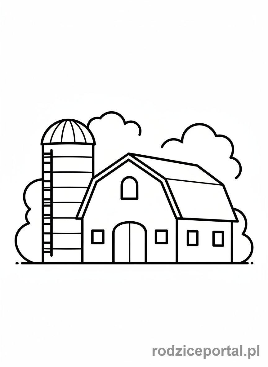 Kolorowanka Farma - Stodoła z zewnątrz