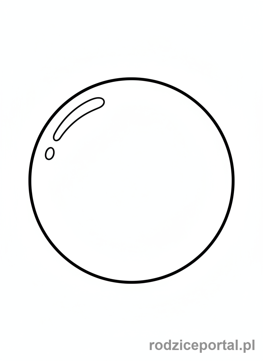 Kolorowanka Figury Przestrzenne - Kula odbijająca światło