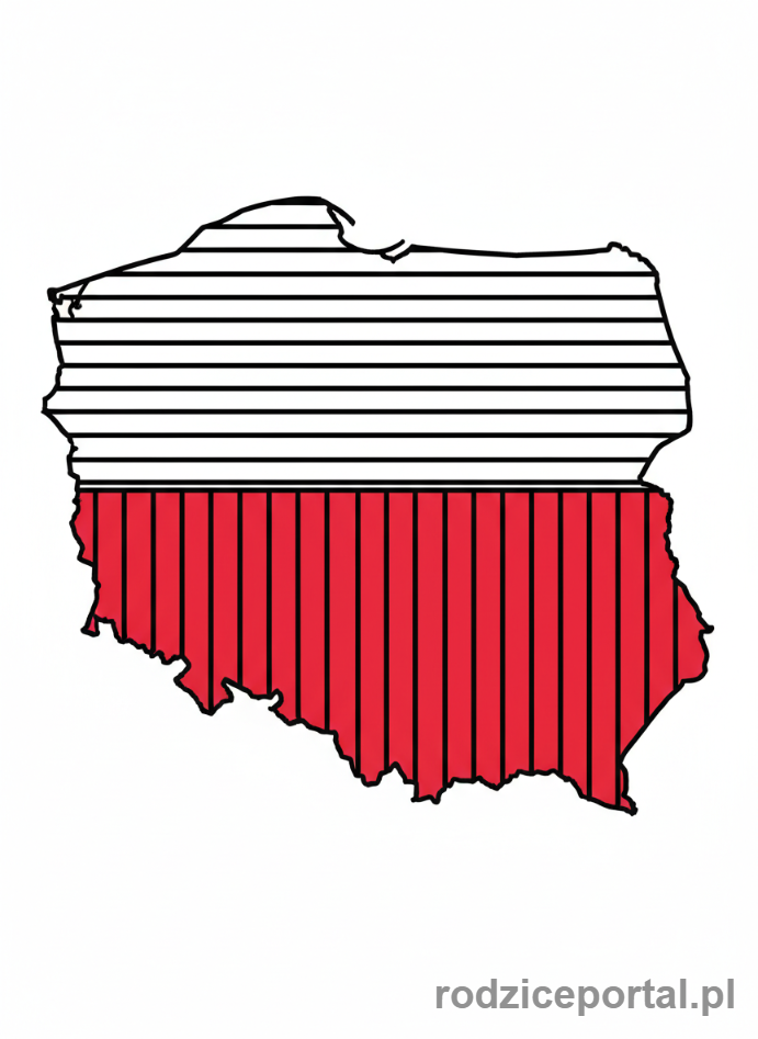 Kolorowanka Flaga Polski - Mapa_Pols_z_flaga