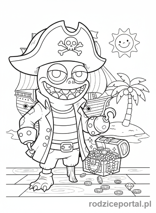 Kolorowanka Garten Of Banban - Captain Fiddles skarb