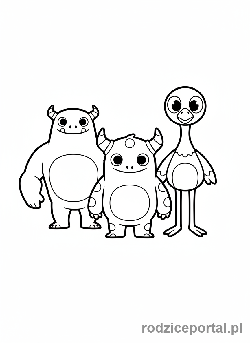 Kolorowanka Garten Of Banban - Grupa postaci Garten