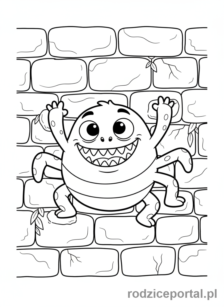 Kolorowanka Garten Of Banban - Nabnab wspina się