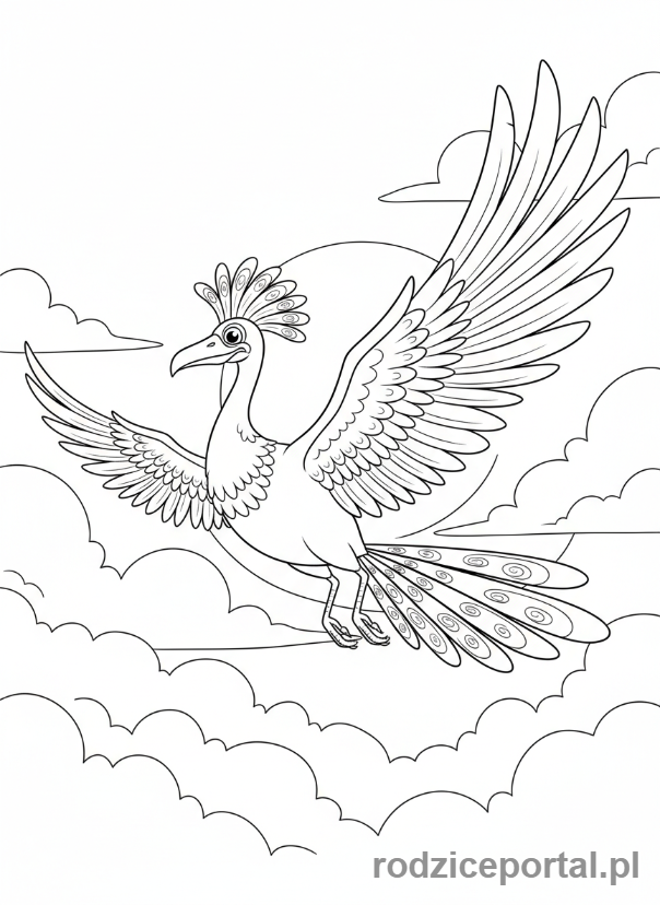 Kolorowanka Garten Of Banban - Opila Bird w locie