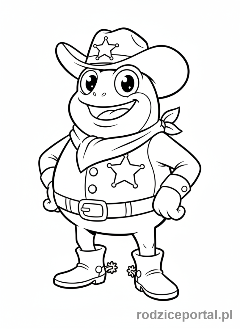 Kolorowanka Garten Of Banban - Sheriff Toadster dumnie
