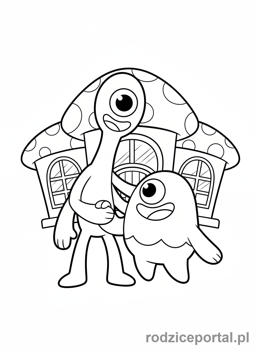 Kolorowanka Garten Of Banban - Tamataki Chamataki razem