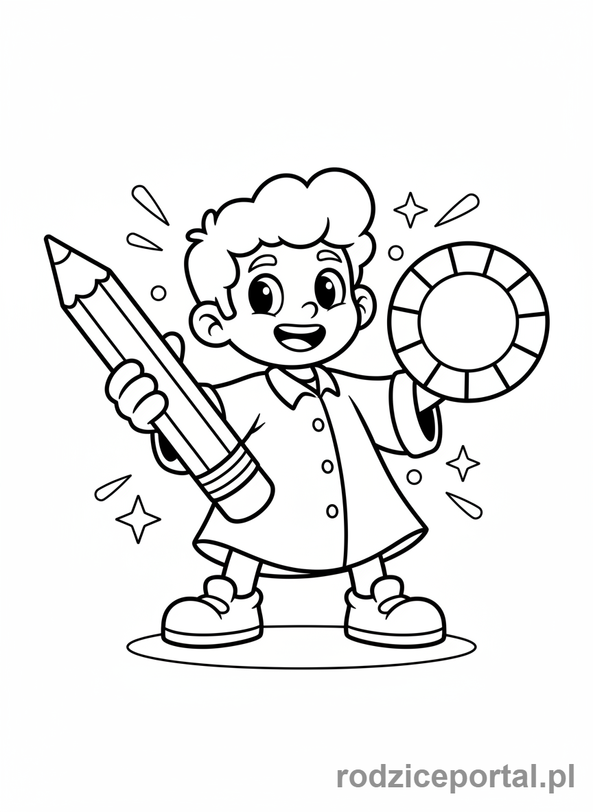 Kolorowanka Grafik - Maskotka grafika