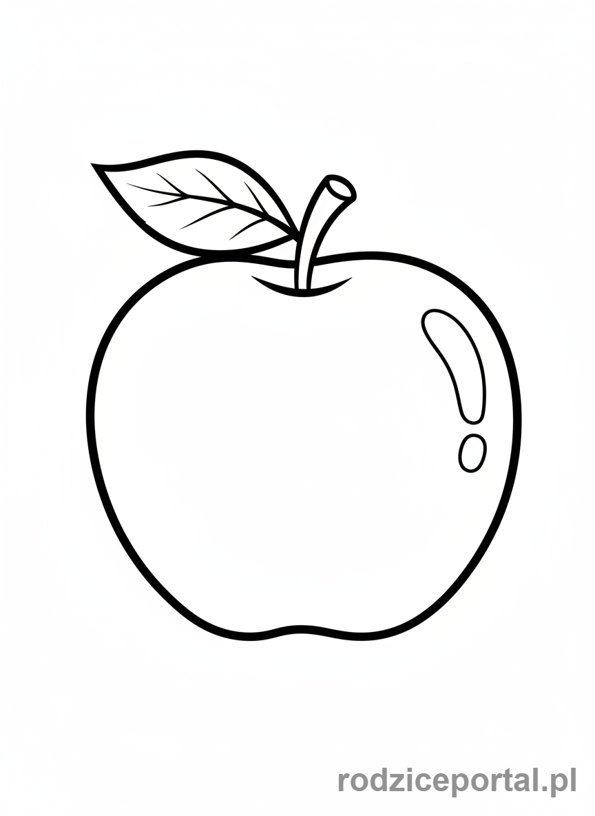 Kolorowanka Grafomotoryka - Jabłko do kolorowania