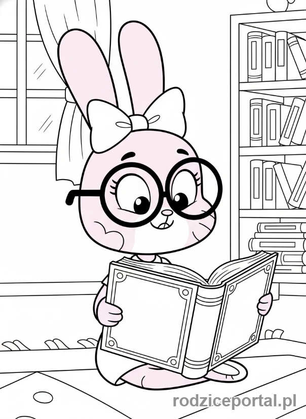 Kolorowanka Gumball - Anais czyta książkę
