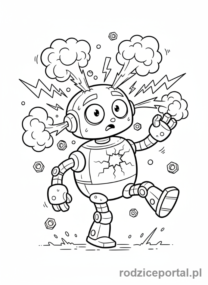 Kolorowanka Gumball - Bobert się psuje