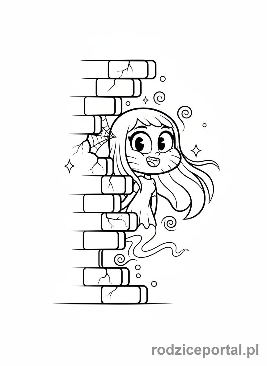 Kolorowanka Gumball - Carrie przechodzi przez ścianę