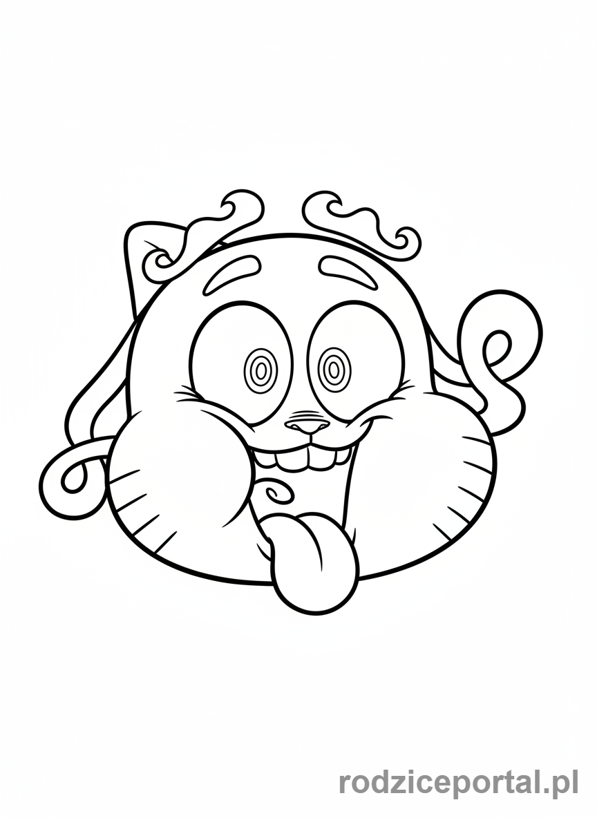 Kolorowanka Gumball - Gumball robi śmieszną minę