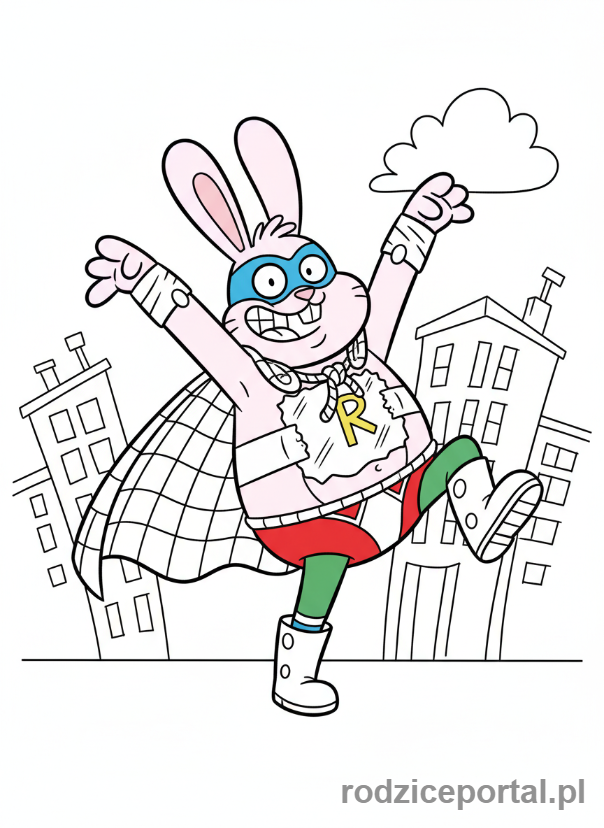 Kolorowanka Gumball - Richard przebrany