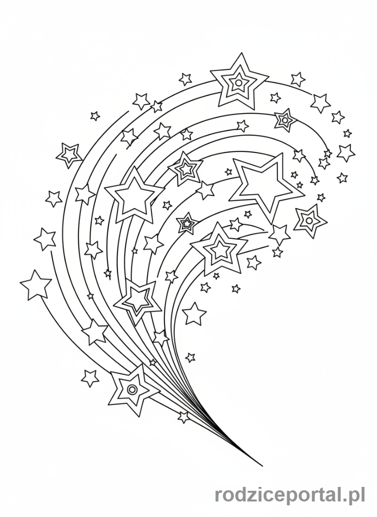 Kolorowanka Gwiazda - Gromada gwiazd