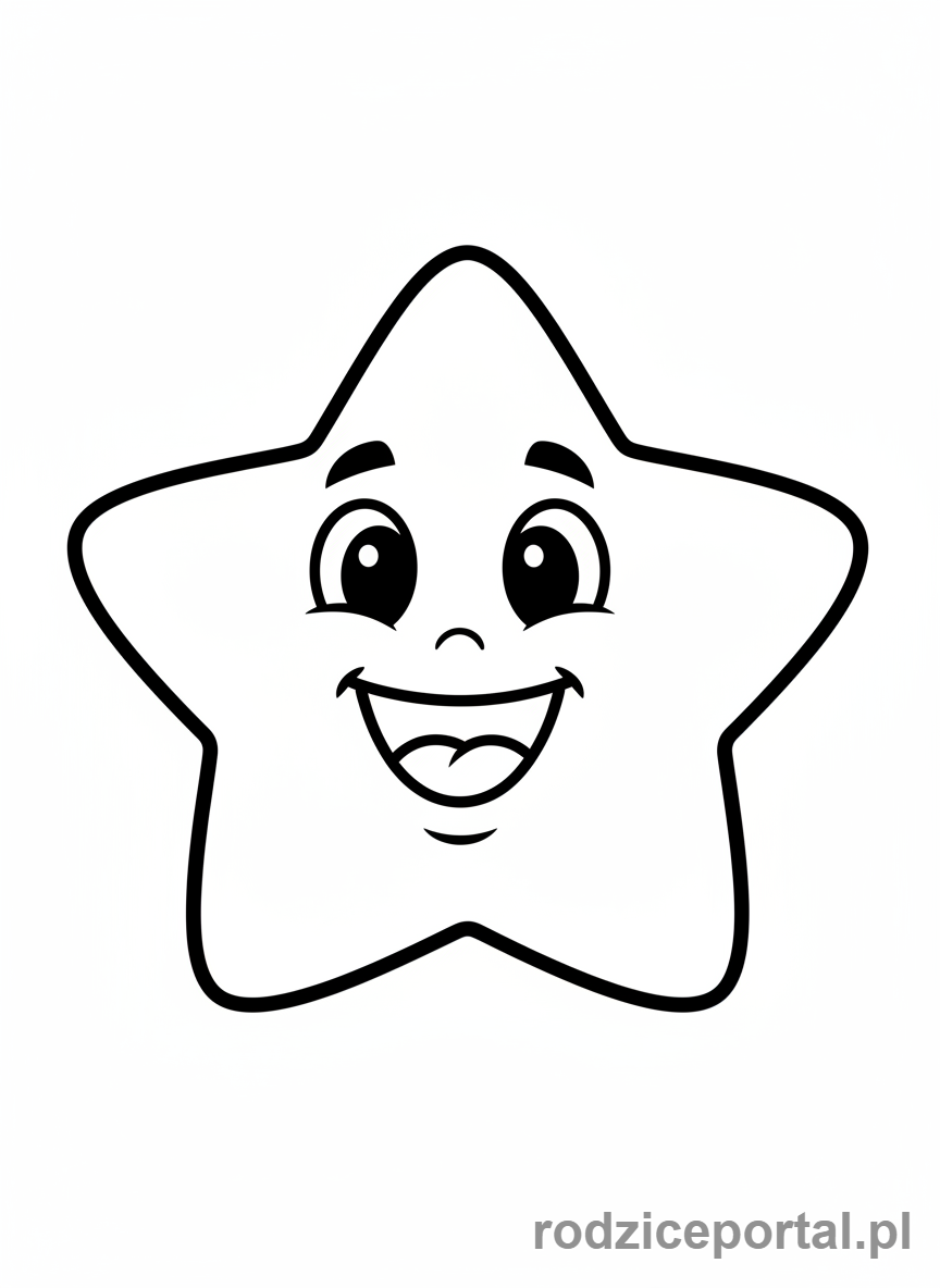 Kolorowanka Gwiazda - Gwiazda z twarza