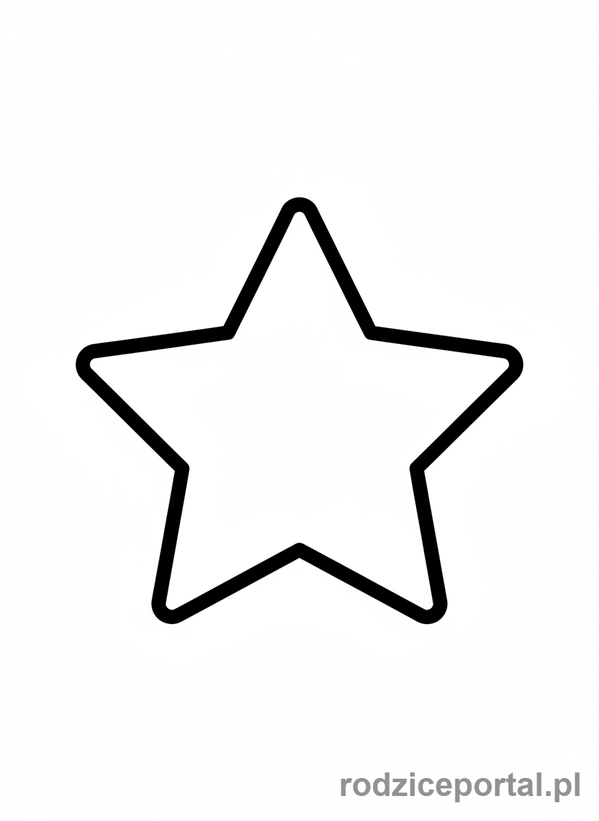 Kolorowanka Gwiazda - Prosta gwiazda