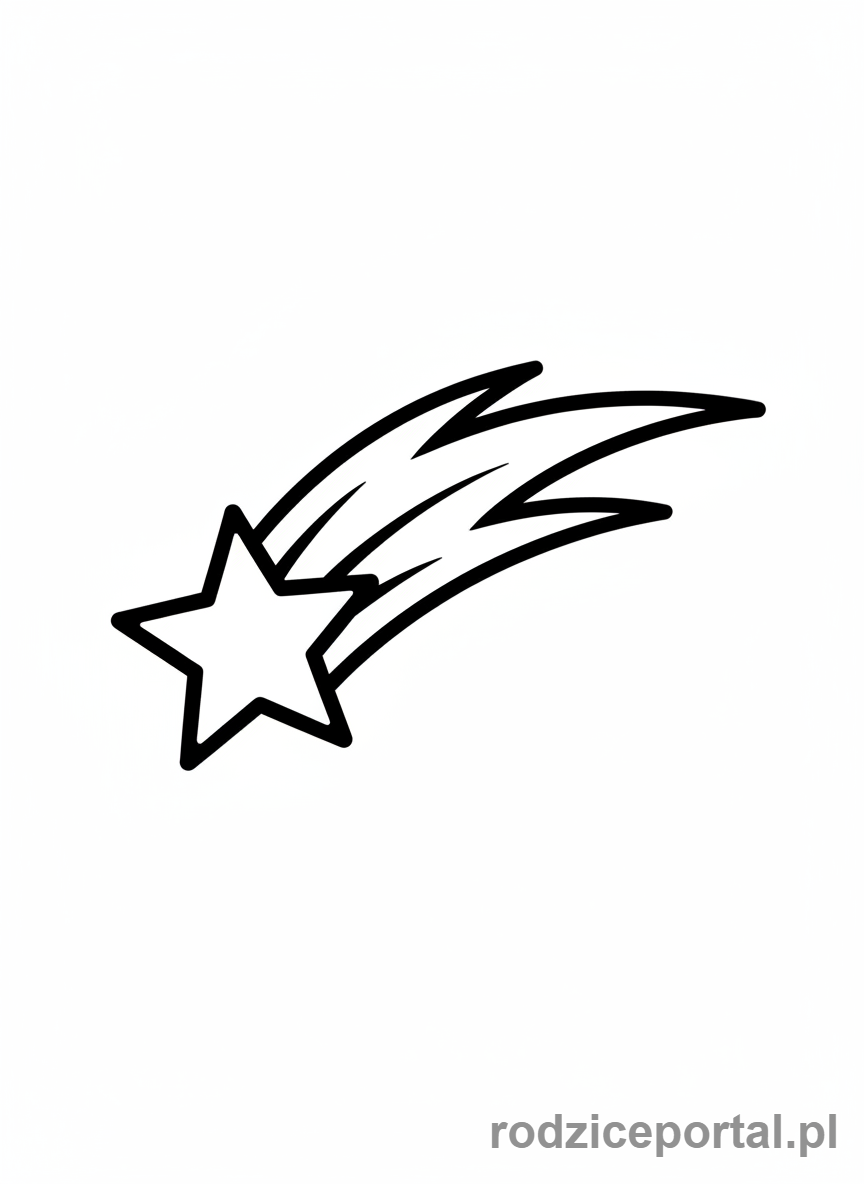 Kolorowanka Gwiazda - Spadajaca gwiazda