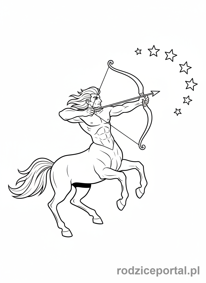 Kolorowanka Gwiazdozbiory - Strzelec Lacznik
