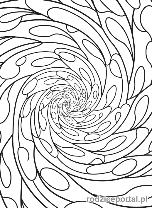 Kolorowanka Harmonia - Złota spirala, organiczne linie