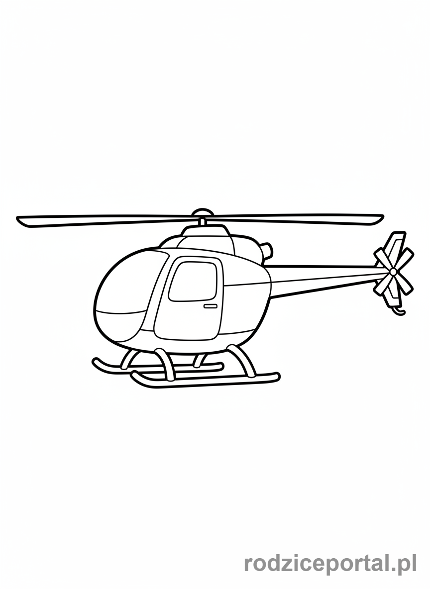 Kolorowanka Helikopter - Helikopter podstawowy