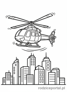 Kolorowanka Helikopter - Helikopter policyjny