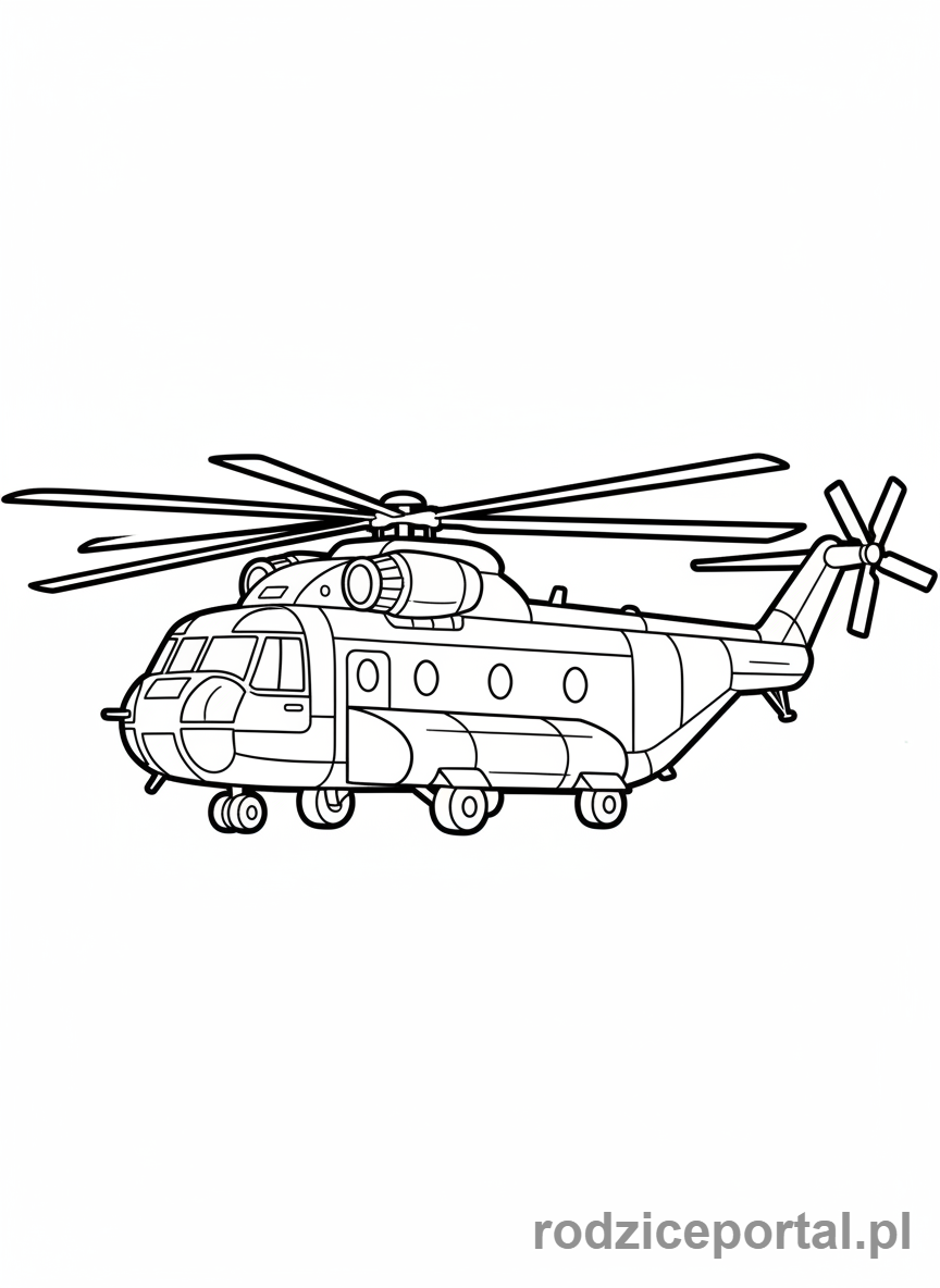 Kolorowanka Helikopter - Helikopter transportowy